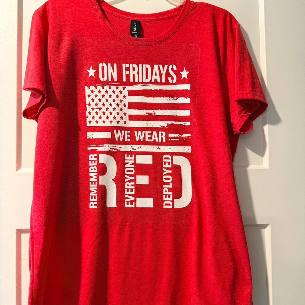 Anvil Red Tri-Blend T-Shirt